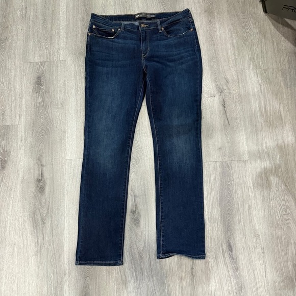 Levi's Women's Slight Curve Mid Rise Slim Jeans Dark Wash 16/33 Y2K VTG - Picture 1 of 6